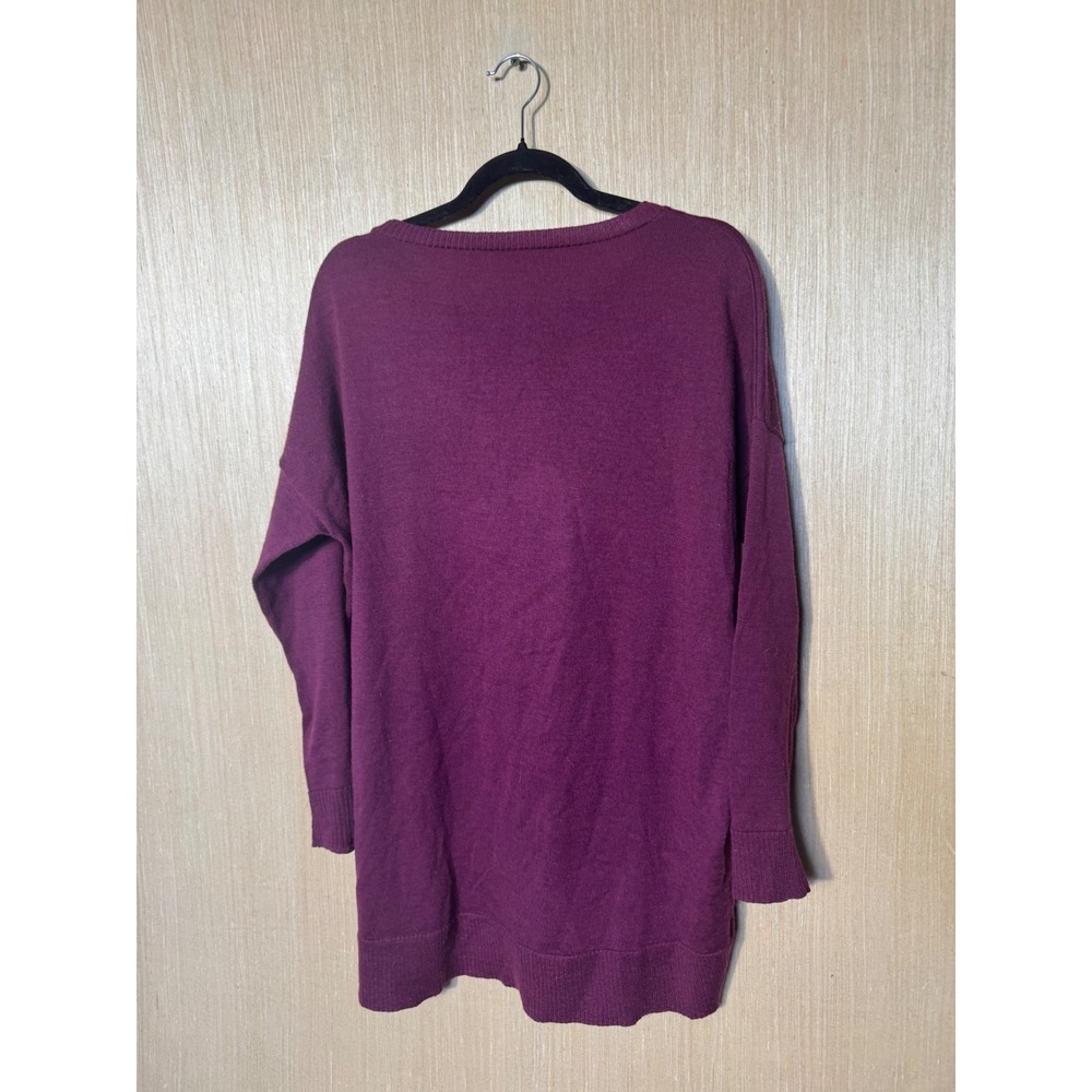 Eileen Fisher Womens S Purple Merino Wool Oversized Tunic Sweater Italian Yarn - Picture 7 of 7